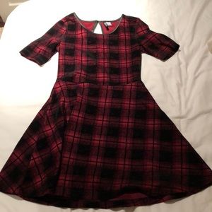 Plaid Suede Dress